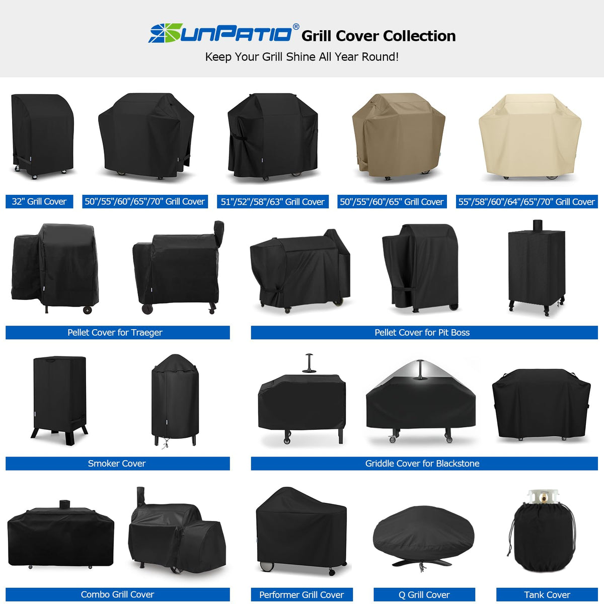 Compact storage and easy removal with SunPatio grill cover for quick use.