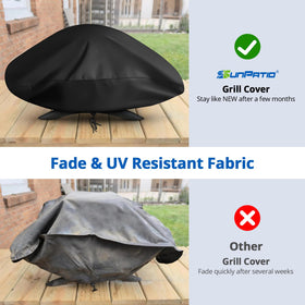 Close-up of FadeStop material protecting the cover’s color and finish.
