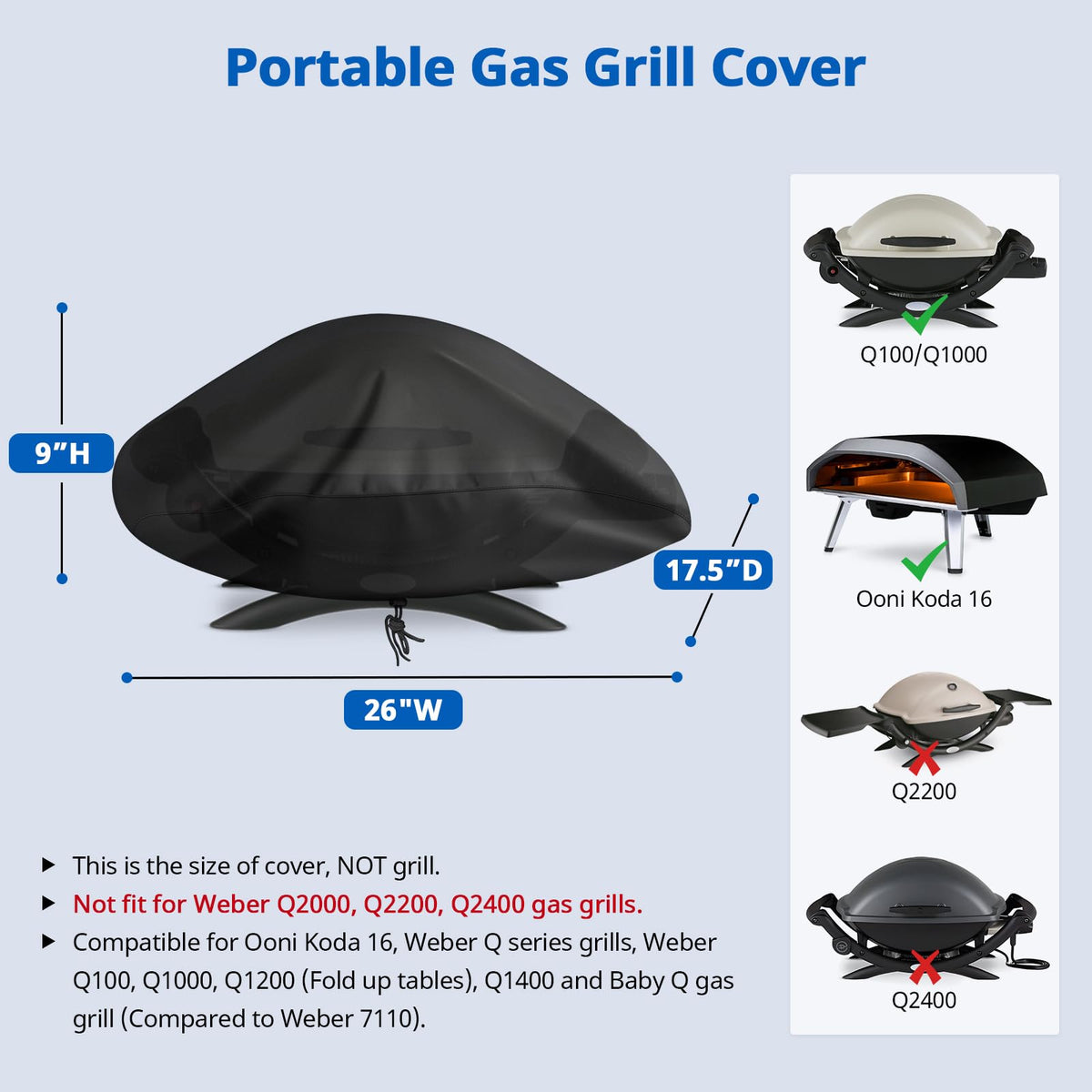 SunPatio grill cover for Nexgrill gas grills shields against rain and sun.
