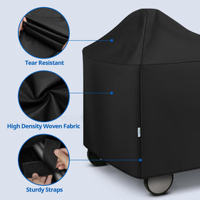 SunPatio grill cover secure straps keep it grounded in high winds