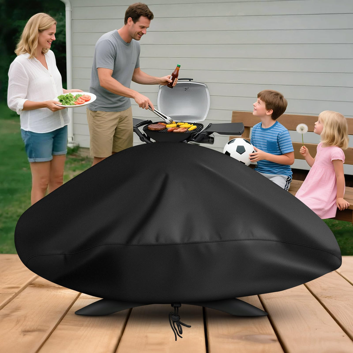 All-season SunPatio protection keeps grills clean from dust, snow, and debris.