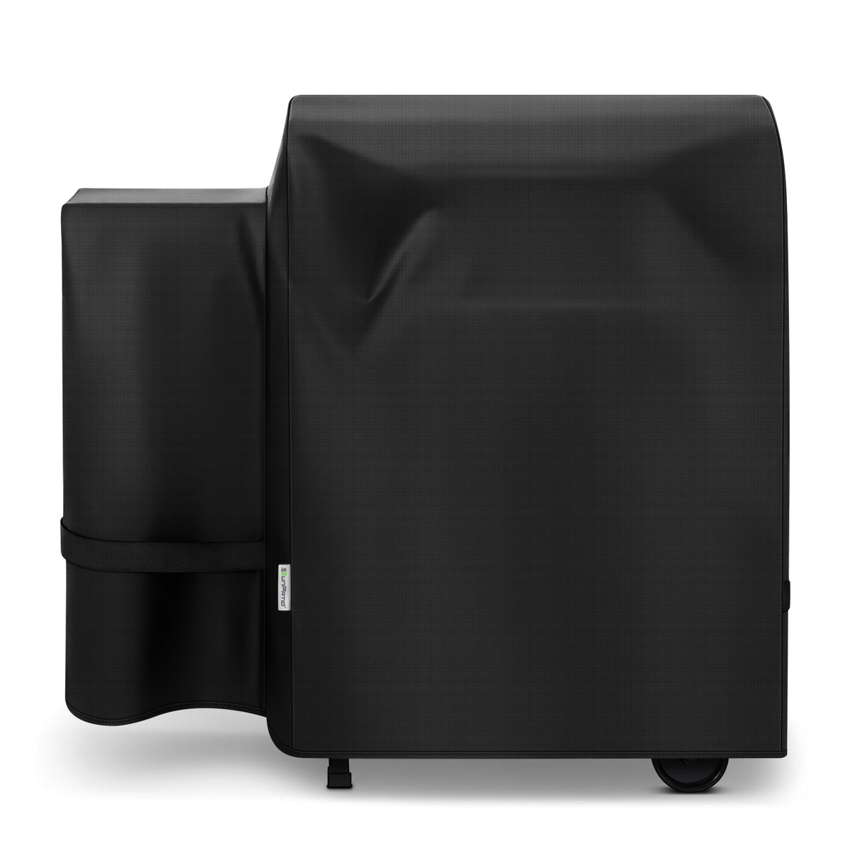 SunPatio grill cover on a Traeger 20-series protecting from rain and sun
