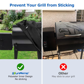 SunPatio offset smoker cover bottom straps secure fit