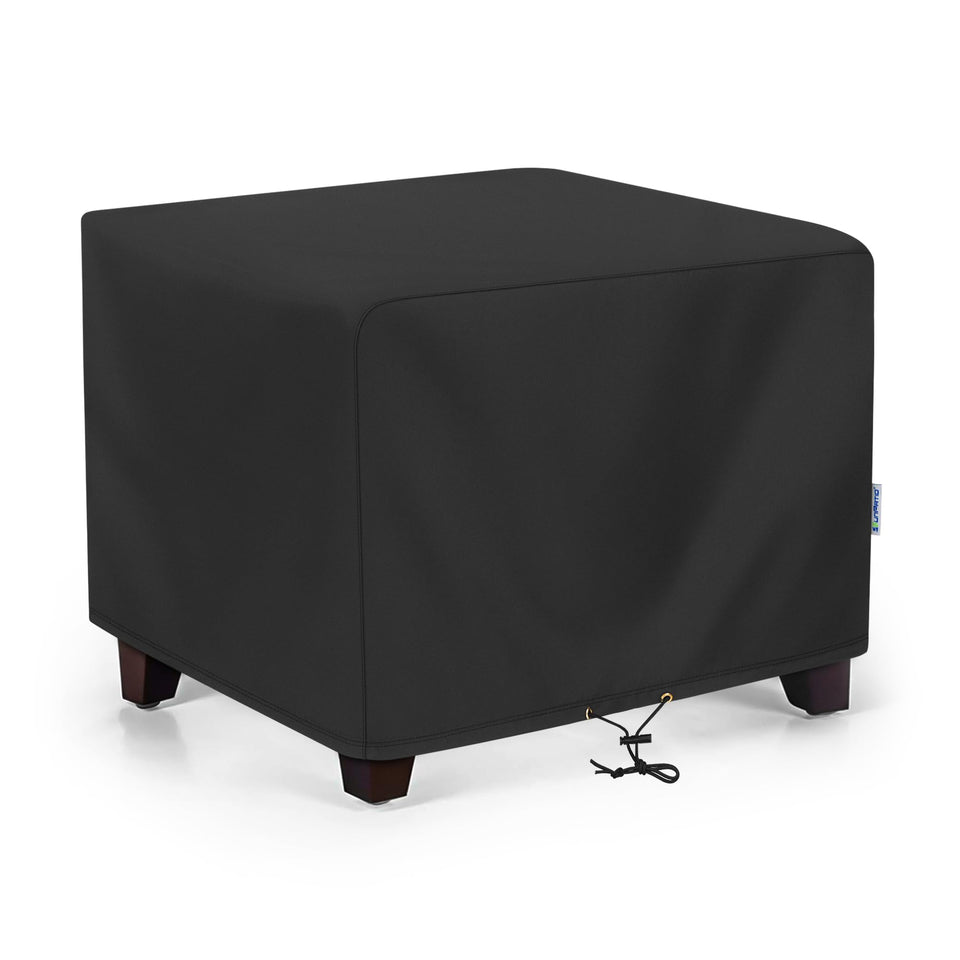 SunPatio ottoman cover with waterproof fabric protecting from rain and splashes