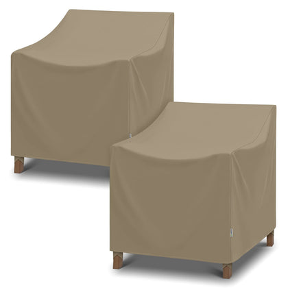 SunPatio outdoor chair cover closeup showing durable stitching
