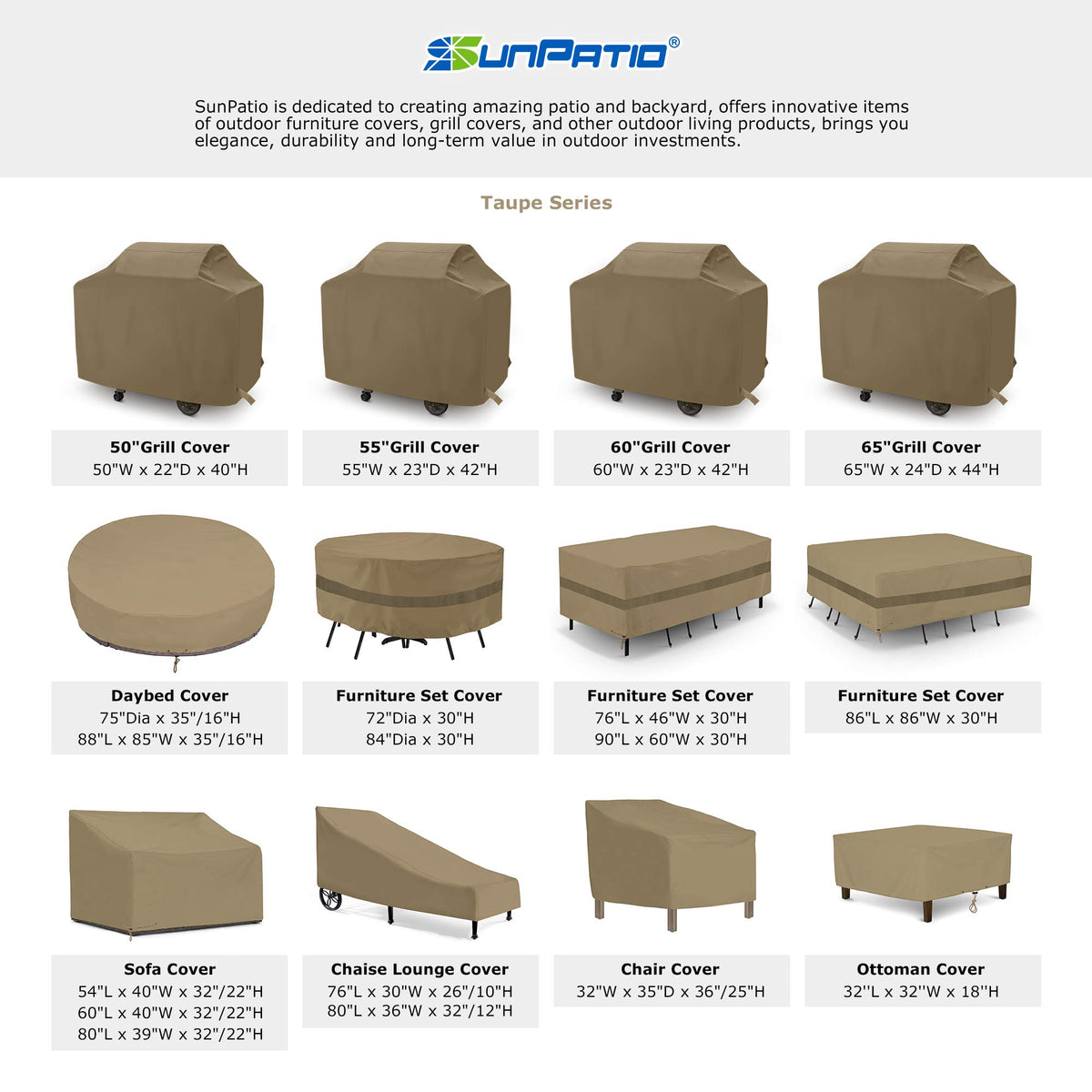 SunPatio FadeStop round daybed cover protecting furniture after a storm
