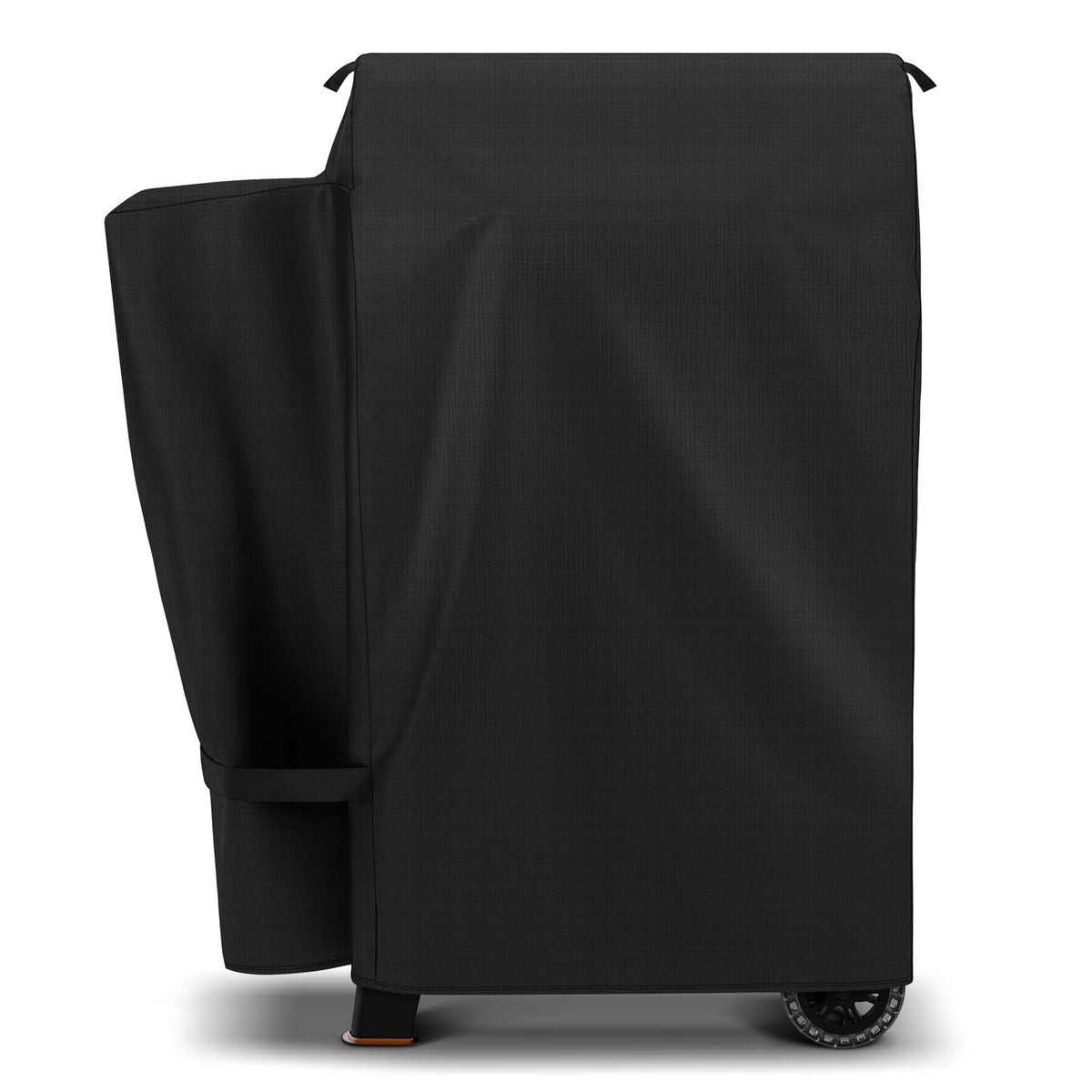 SunPatio pellet grill cover on Pit Boss Lexington 500 front view protects against rain.