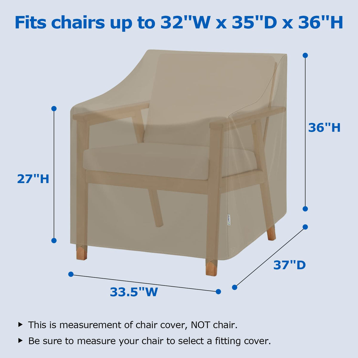SunPatio two-pack chair covers demonstrate deep-seat fit for lounge chairs