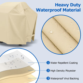SunPatio wind-resistant straps keep the cover secure on windy days.