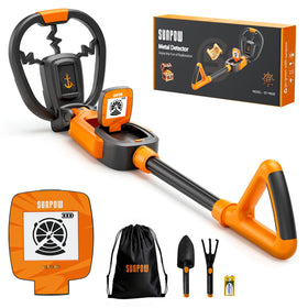 SUNPOW Kids Metal Detector with animated screen enhances treasure-hunting excitement for curious kids.