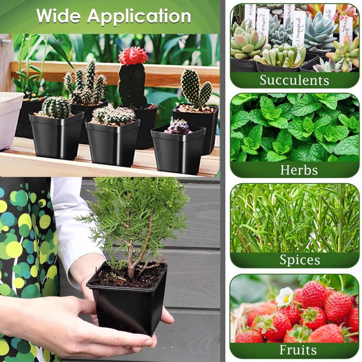 SUNPRO stackable square seed pots save space on benches