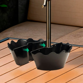 SUNREEK compact outdoor garden setup with two planters on table
