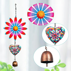 SUNREEK metal wind bell decor for doors, walls, and porches