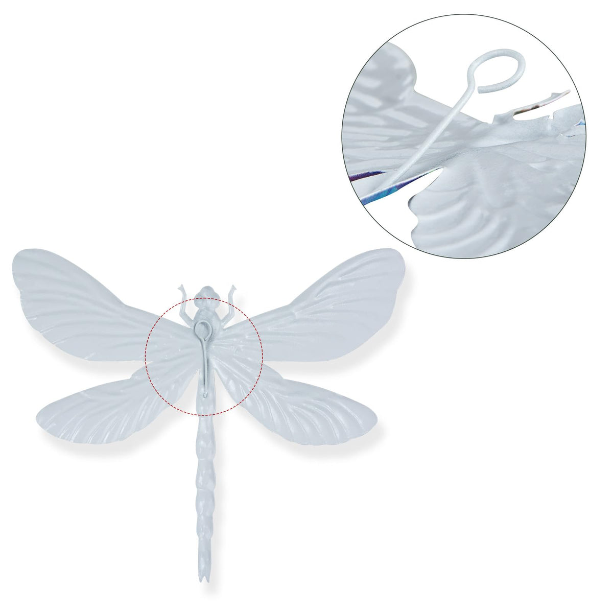 SUNREEK dragonfly wall decor piece measures 8.8 by 5.9 inches.