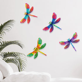 SUNREEK backyard dragonfly wall art boosts curb appeal.