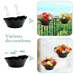 SUNREEK half-round planters mounted on wall for vertical greenery