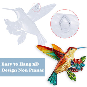 Hanging bird wall decor from Sunreek with back hook for easy mounting