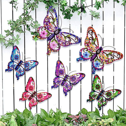 SUNREEK large pink butterfly wall decor enhances outdoor spaces with vibrant color.