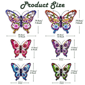 SUNREEK large purple butterfly wall decor brightens fences and garden walls.