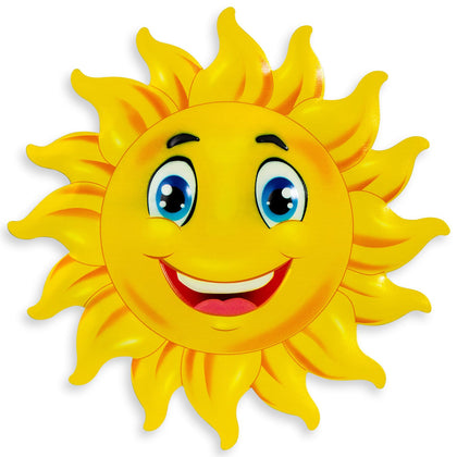 SUNREEK metal sun wall decor, 13-inch, brightens indoor and outdoor walls.