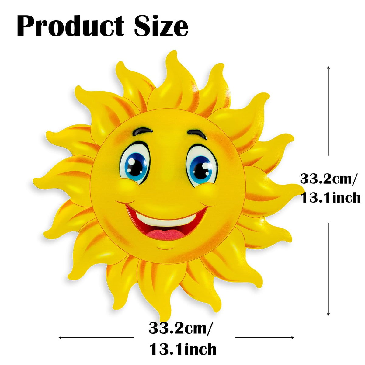 SUNREEK outdoor iron sun decor resists fade and rust for lasting color.