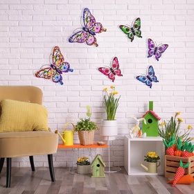 SUNREEK small blue butterfly wall decor accents outdoor fences beautifully.