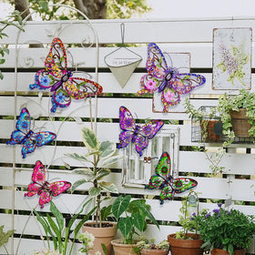 SUNREEK small green butterfly wall decor adds lively charm to yards.