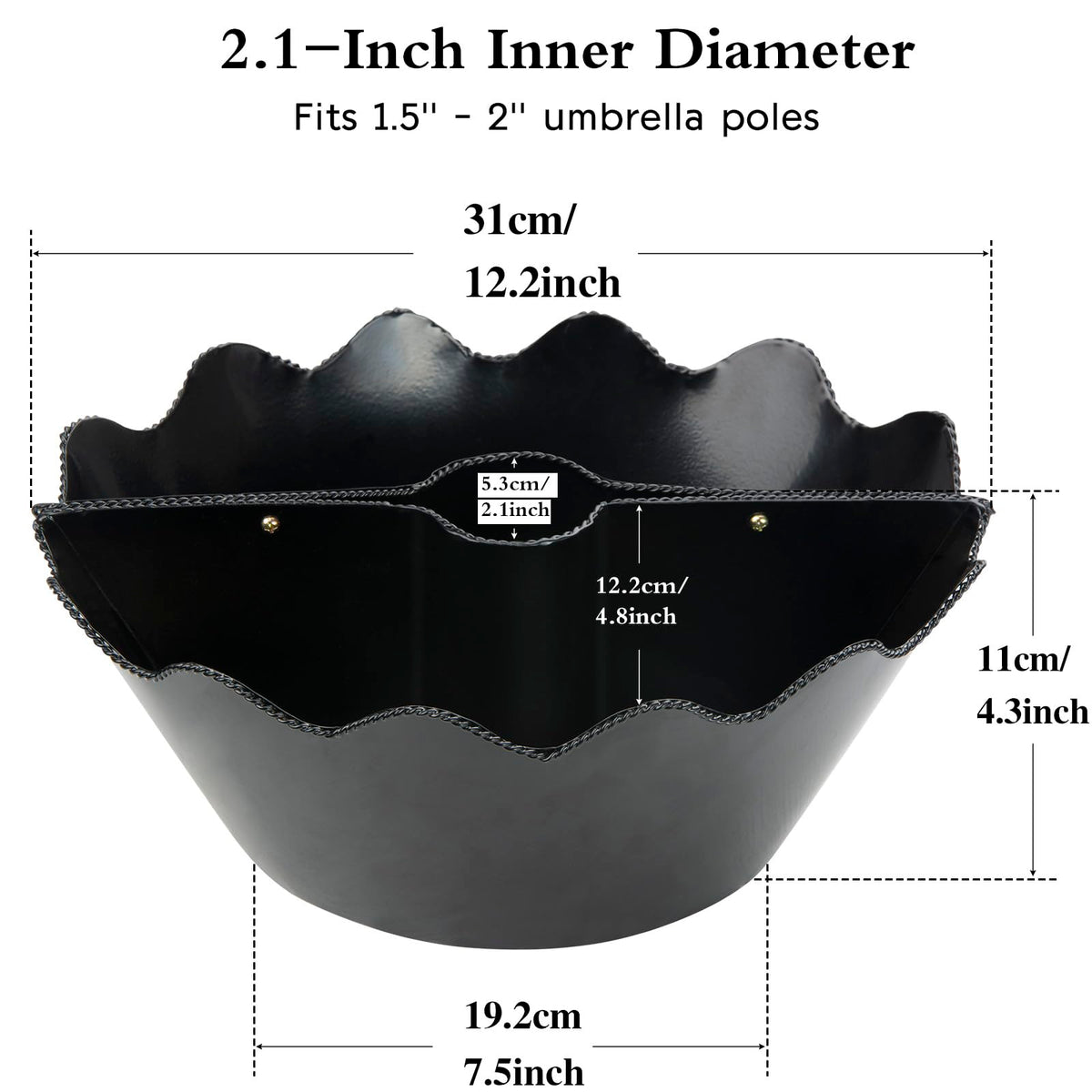 SUNREEK connected planters forming a round patio centerpiece