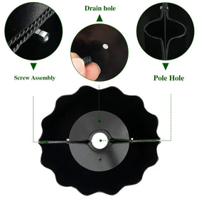 SUNREEK umbrella hole diameter visible for parasol fit