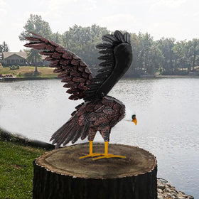 SUNREEK weatherproof eagle sculpture built to endure seasonal outdoor placement.