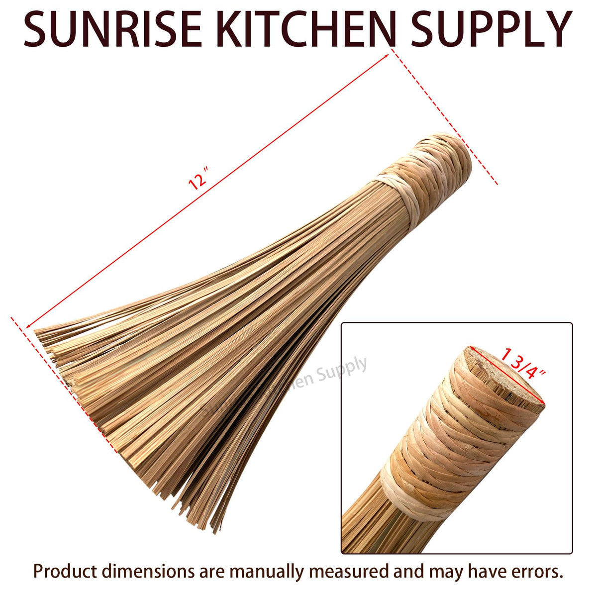 Sunrise Bamboo Wok Brush demonstrates efficient wok cleaning.