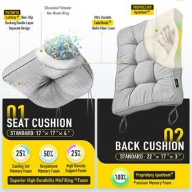 SUNROX back cushion memory foam supports posture during long sits