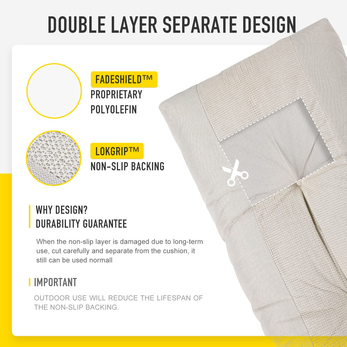 SUNROX double-layer protection design reinforces foam durability.