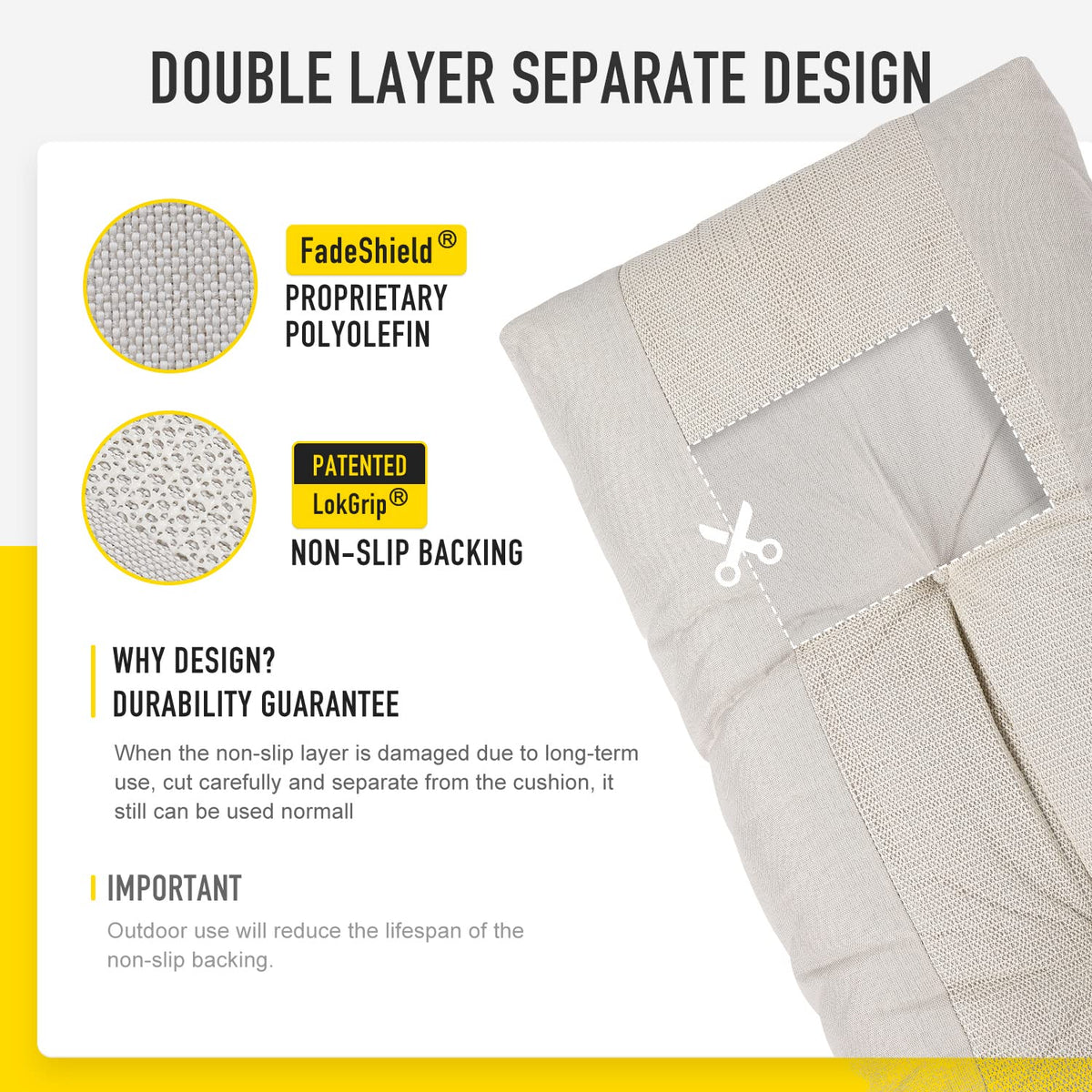 Sunrox MIXFILLING foam provides lasting support and shape.