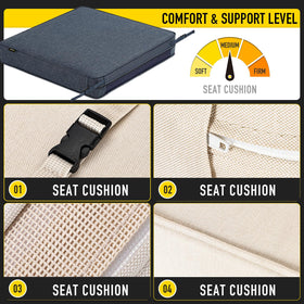 SUNROX FadeShield fabric offers stain and water resistance for outdoor use.