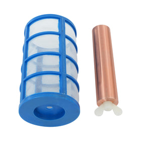Sunsest copper anode includes new filter and screw for easy installation.