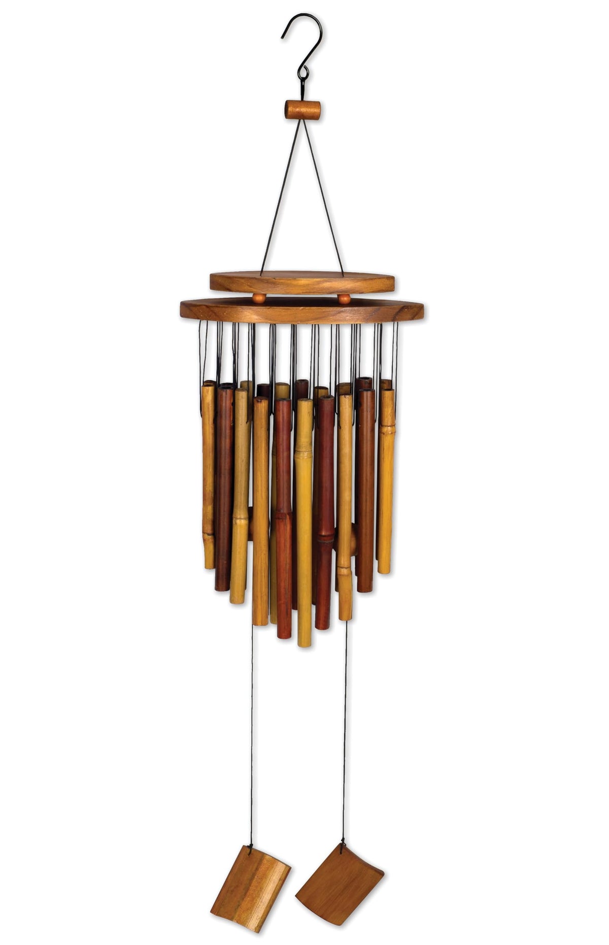 Sunset Vista Designs 91941 outdoor bamboo wind chime adds soft, soothing sound to patios and gardens.