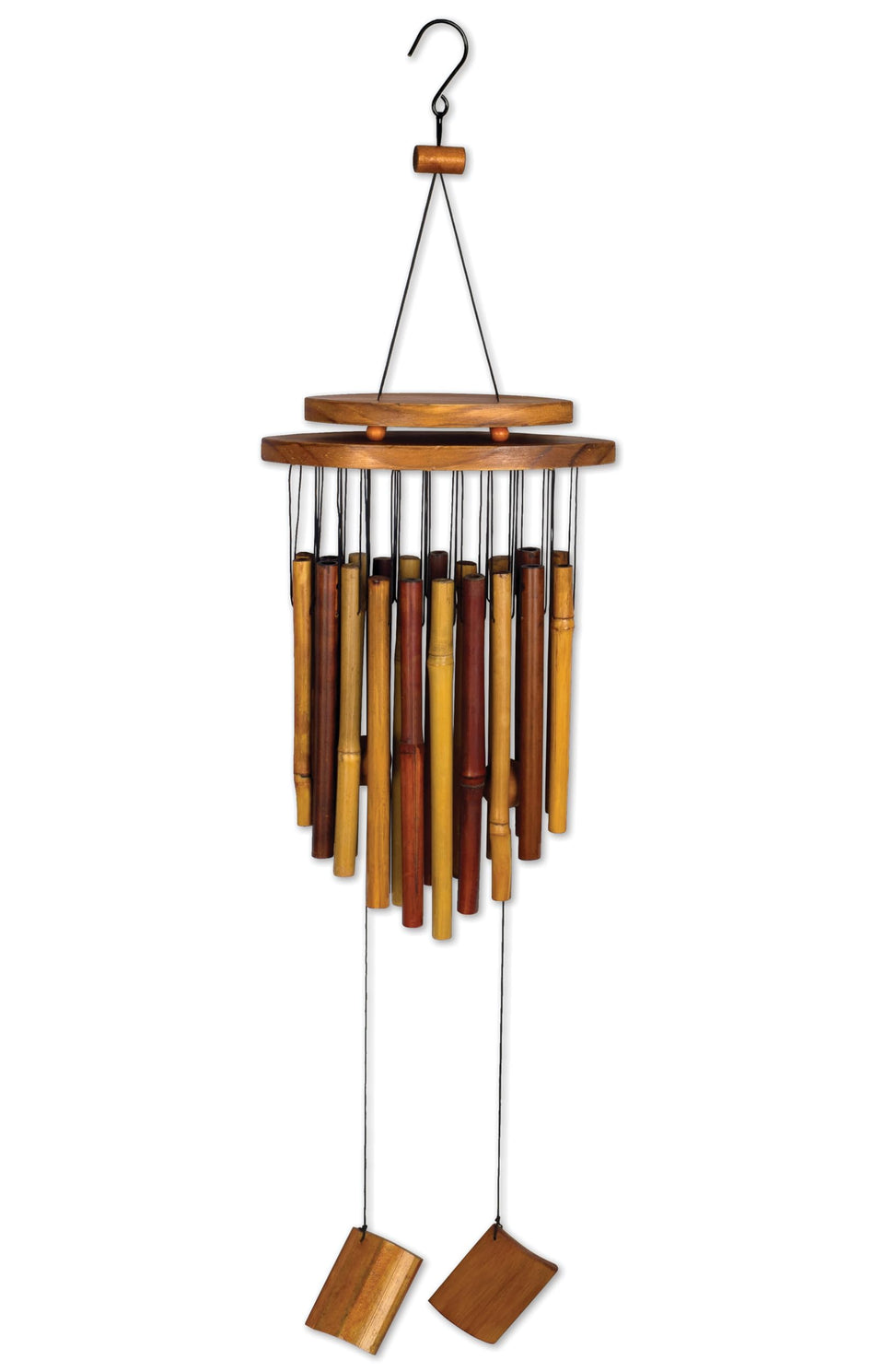 Sunset Vista Designs 91941 outdoor bamboo wind chime adds soft, soothing sound to patios and gardens.