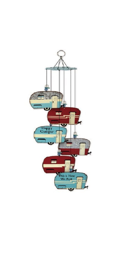 Sunset Vista Designs galvanized wind chime for campers offers outdoor charm