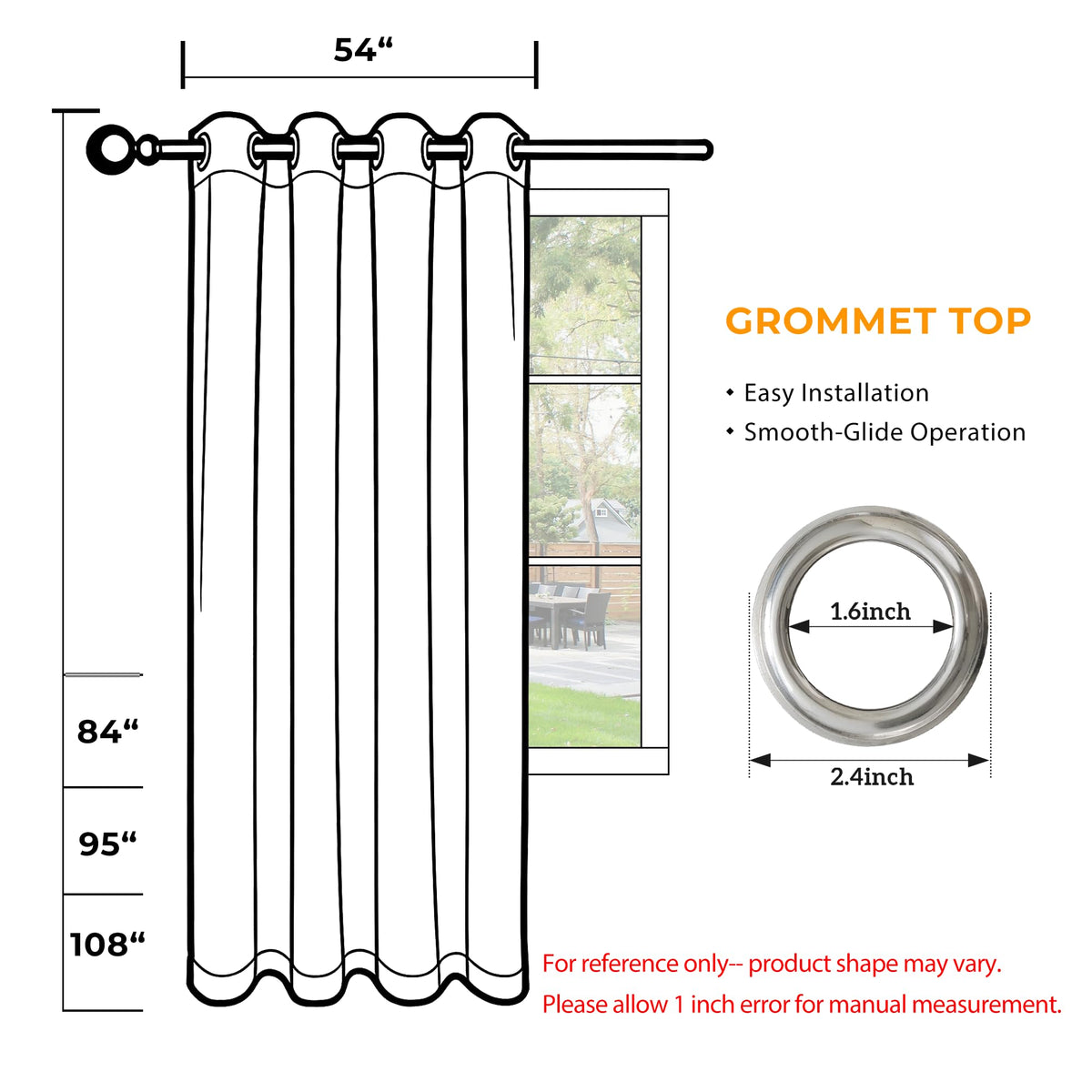 Sunshelf black outdoor curtains enhance patio aesthetics and privacy