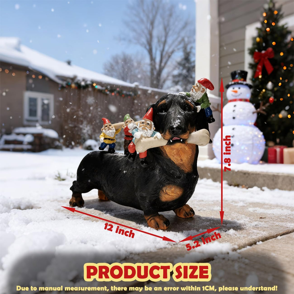 Sunthus dachshund lawn art, playful centerpiece for outdoor spaces.