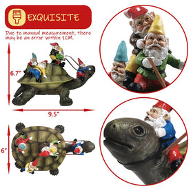 Sunthus Garden Gnome Turtle outdoor installation ready for porch or lawn.
