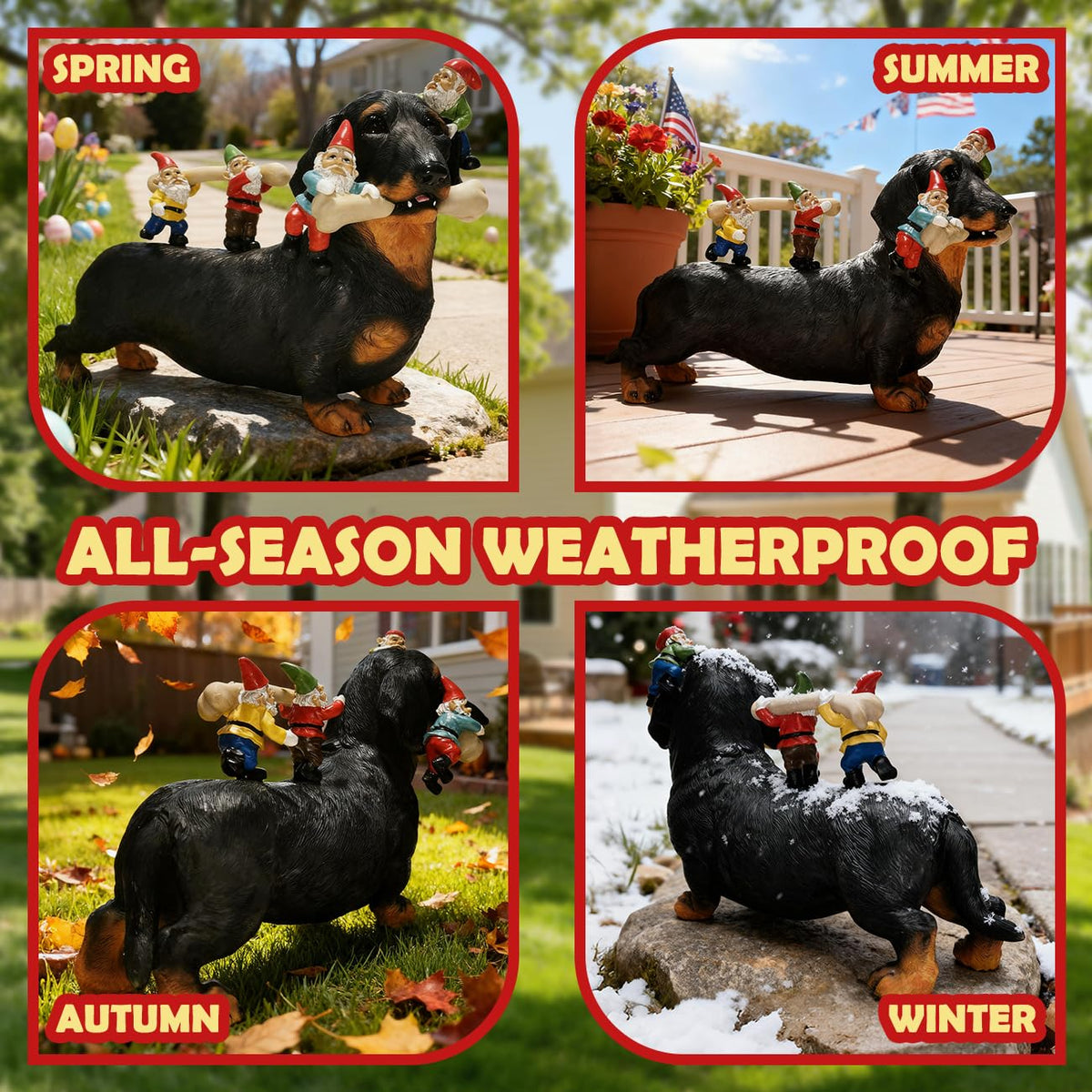 Sunthus securely packaged dachshund statue ensures safe delivery to your door.