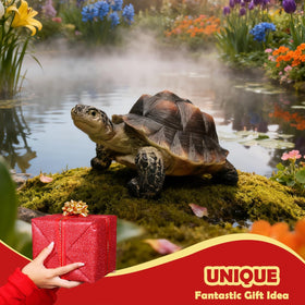 Sunthus Turtle sculpture hand-painted by artisans for a distinctive yard accent
