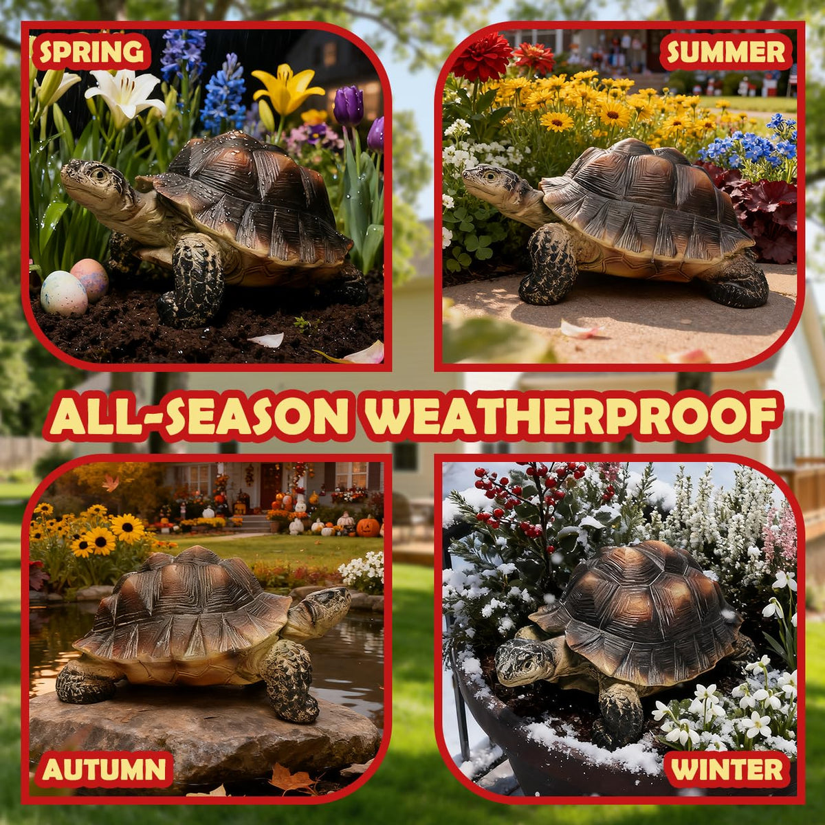 Sunthus Turtle sculpture with waterproof and sunproof coating for weather resistance