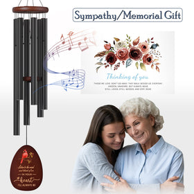 Suntimber Cardinal Wind Chimes with six long tubes and clear tone