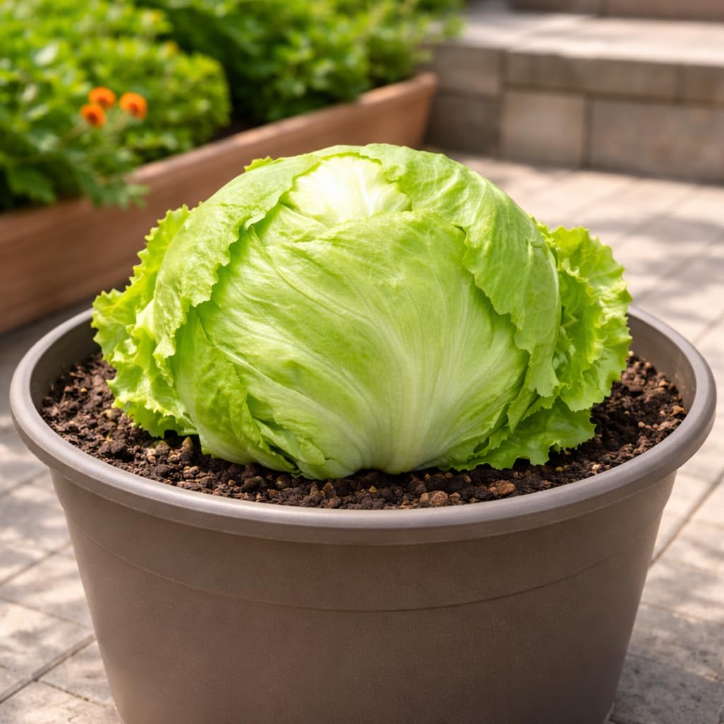 Sunutri Seeds full-head harvest illustrates classic iceberg compatibility with planned picking.