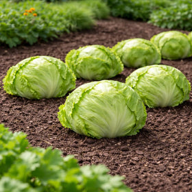 Sunutri Seeds iceberg leaves reveal structured head formation for neat harvest.