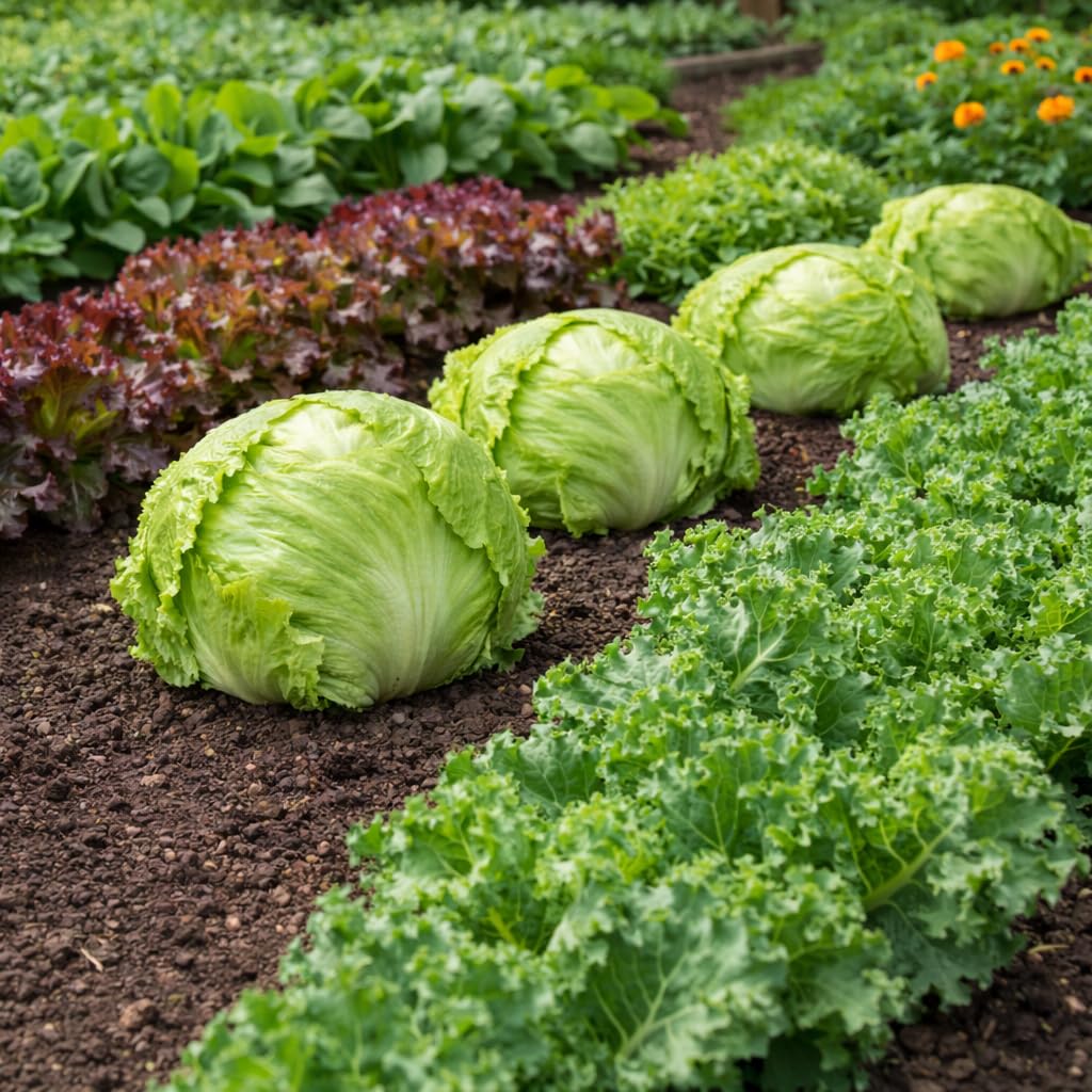 Sunutri Seeds iceberg in raised bed showcases adaptable space-saving cultivation.