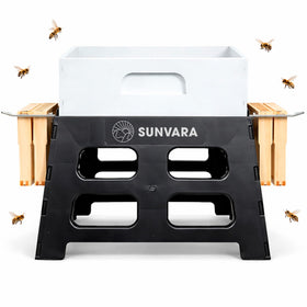 SunVara Bee Hive Stand 10-frame provides stable support for organized hive setups.